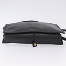 LOEWE Anagram Shoulder Bag Leather Black Gold Auth 204314A-5