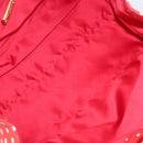 Miu Miu Hand Bag Canvas Red Gold Auth 204315-11