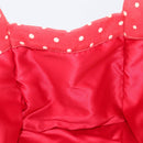 Miu Miu Hand Bag Canvas Red Gold Auth 204315-21
