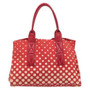 Miu Miu Hand Bag Canvas Red Gold Auth 204315-2