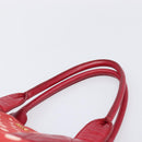 Miu Miu Hand Bag Canvas Red Gold Auth 204315-8