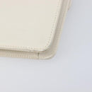 GUCCI Chain Shoulder Bag Leather White Gold Auth 204318-13