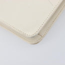 GUCCI Chain Shoulder Bag Leather White Gold Auth 204318-14