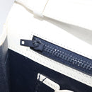 GUCCI Chain Shoulder Bag Leather White Gold Auth 204318-24