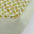 BALLY Hand Bag Patent leather Green Gold Auth 204319-14