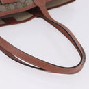 GUCCI GG Supreme Tote Bag PVC Leather Beige 309498 Auth 204320-17