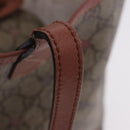 GUCCI GG Supreme Tote Bag PVC Leather Beige 309498 Auth 204320-19
