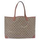 GUCCI GG Supreme Tote Bag PVC Leather Beige 309498 Auth 204320-3
