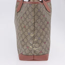 GUCCI GG Supreme Tote Bag PVC Leather Beige 309498 Auth 204320-5
