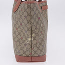 GUCCI GG Supreme Tote Bag PVC Leather Beige 309498 Auth 204320-6