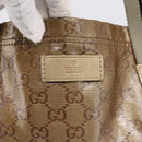GUCCI GG Crystal Sherry Line Tote Bag Coated Canvas Gold 189669 Auth 204321A-14