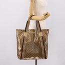 GUCCI GG Crystal Sherry Line Tote Bag Coated Canvas Gold 189669 Auth 204321A-21