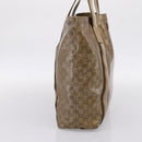 GUCCI GG Crystal Sherry Line Tote Bag Coated Canvas Gold 189669 Auth 204321A-4