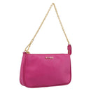 FENDI Accessory Pouch Leather Pink Gold Auth 204323A-1