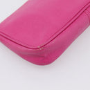 FENDI Accessory Pouch Leather Pink Gold Auth 204323A-13