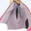 FENDI Accessory Pouch Leather Pink Gold Auth 204323A-20