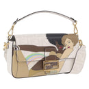 FENDI Zucca Canvas Mamma Baguette Bag PVC 2way Antonio Lopez White Auth 204325M-1