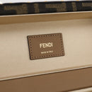 FENDI Zucca Canvas Vanity Trunk Hand Bag Leather Black Brown Auth 204326SAM-26