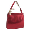 Miu Miu Hand Bag Leather Red Silver Auth 204327-1