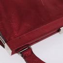 Miu Miu Hand Bag Leather Red Silver Auth 204327-15