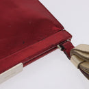 Miu Miu Hand Bag Leather Red Silver Auth 204327-16