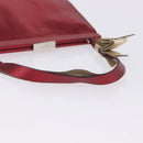 Miu Miu Hand Bag Leather Red Silver Auth 204327-9