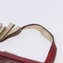Miu Miu Hand Bag Leather Red Silver Auth 204327-17