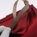 Miu Miu Hand Bag Leather Red Silver Auth 204327-10