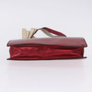 Miu Miu Hand Bag Leather Red Silver Auth 204327-8