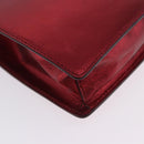 Miu Miu Hand Bag Leather Red Silver Auth 204327-19