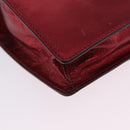 Miu Miu Hand Bag Leather Red Silver Auth 204327-21