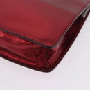 Miu Miu Hand Bag Leather Red Silver Auth 204327-22