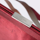 Miu Miu Hand Bag Leather Red Silver Auth 204327-23