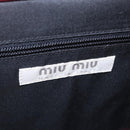 Miu Miu Hand Bag Leather Red Silver Auth 204327-24
