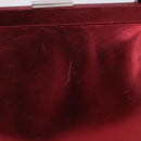 Miu Miu Hand Bag Leather Red Silver Auth 204327-2