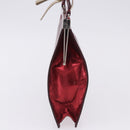 Miu Miu Hand Bag Leather Red Silver Auth 204327-5