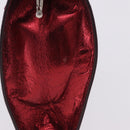 Miu Miu Hand Bag Leather Red Silver Auth 204327-6