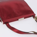 Miu Miu Hand Bag Leather Red Silver Auth 204327-14