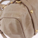 Miu Miu Hand Bag Vitellolux 2way Beige Gold Auth 204328V-13
