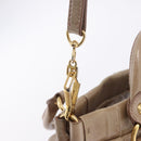 Miu Miu Hand Bag Vitellolux 2way Beige Gold Auth 204328V-18