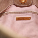 Miu Miu Hand Bag Vitellolux 2way Beige Gold Auth 204328V-20