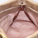 Miu Miu Hand Bag Vitellolux 2way Beige Gold Auth 204328V-22