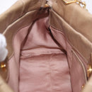Miu Miu Hand Bag Vitellolux 2way Beige Gold Auth 204328V-23