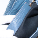 BALENCIAGA Giant Mini cCty Hand Bag Leather 2way Blue Gold 309544 Auth 204329M-30