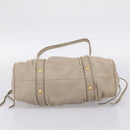 Miu Miu Hand Bag Leather 2way Beige Gold Auth 204331V-5