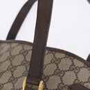 GUCCI GG Supreme Web Sherry Line Tote Bag PVC Beige Gold 39 02 091 Auth 204333-14