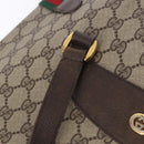 GUCCI GG Supreme Web Sherry Line Tote Bag PVC Beige Gold 39 02 091 Auth 204333-16