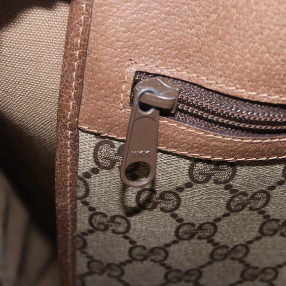 GUCCI GG Supreme Web Sherry Line Tote Bag PVC Beige Gold 39 02 091 Auth 204333