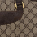 GUCCI GG Supreme Web Sherry Line Tote Bag PVC Beige Gold 39 02 091 Auth 204333-4