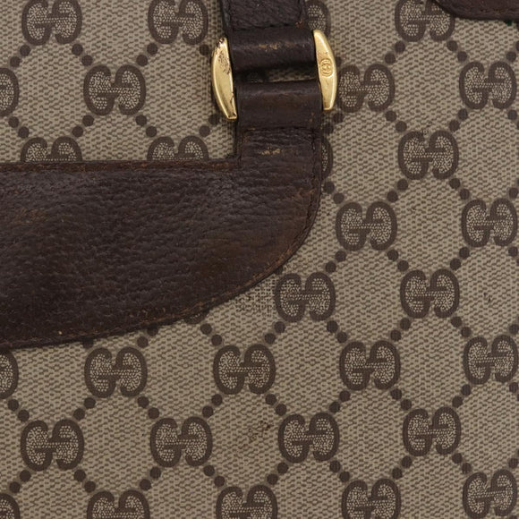 GUCCI GG Supreme Web Sherry Line Tote Bag PVC Beige Gold 39 02 091 Auth 204333